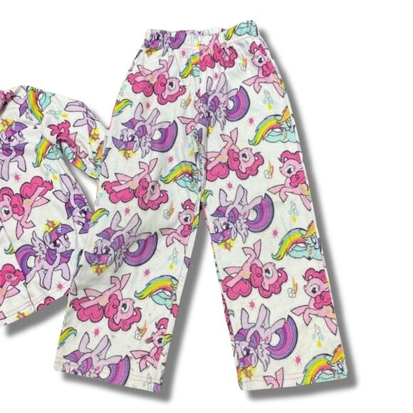 🌟 My Little Pony Girls Pajama Set Rainbow Dash & Pinkie Pie Size 6/7 🌟 - Picture 2 of 7
